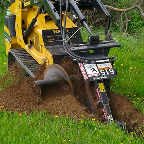 how to use a trencher on a skid steer|best skid steer trencher.